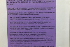 Acto concienciador en contra de la Violencia de Género en el patio del I.E.S.  Ramón y Cajal de Tocina: “El Jardín de las violetas. Violencia cero”